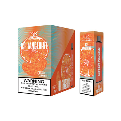 Maskking GTS 10 Pack Ice Tangerine vape desechable original MK, sabor mandarina helada, entrega nacional.