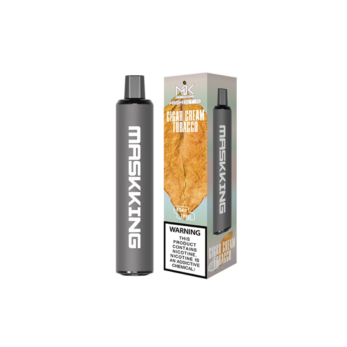 Maskking GTS Cigar Cream Tobacco vapeador desechable MK original, entrega inmediata y envíos en todo México