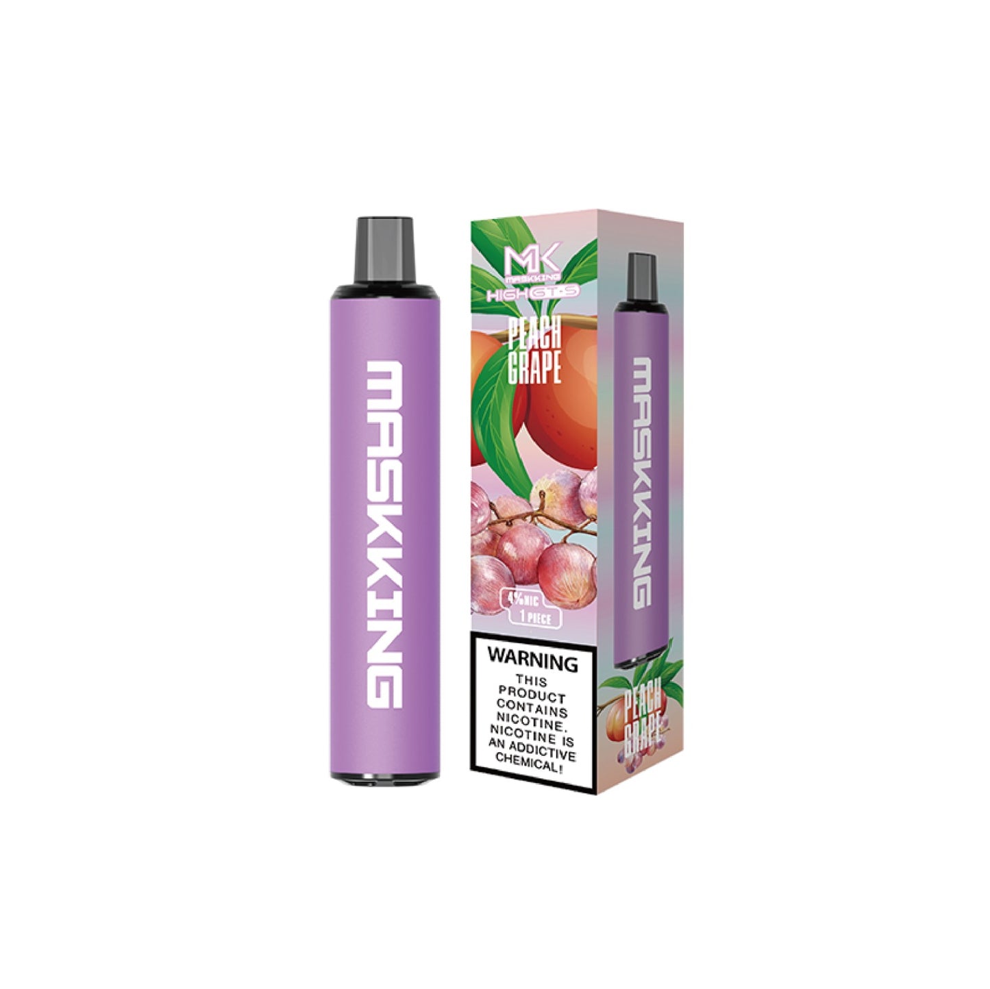 Maskking GTS Peach Grape vape desechable original MK, vapeador con entrega rápida y envíos a todo México