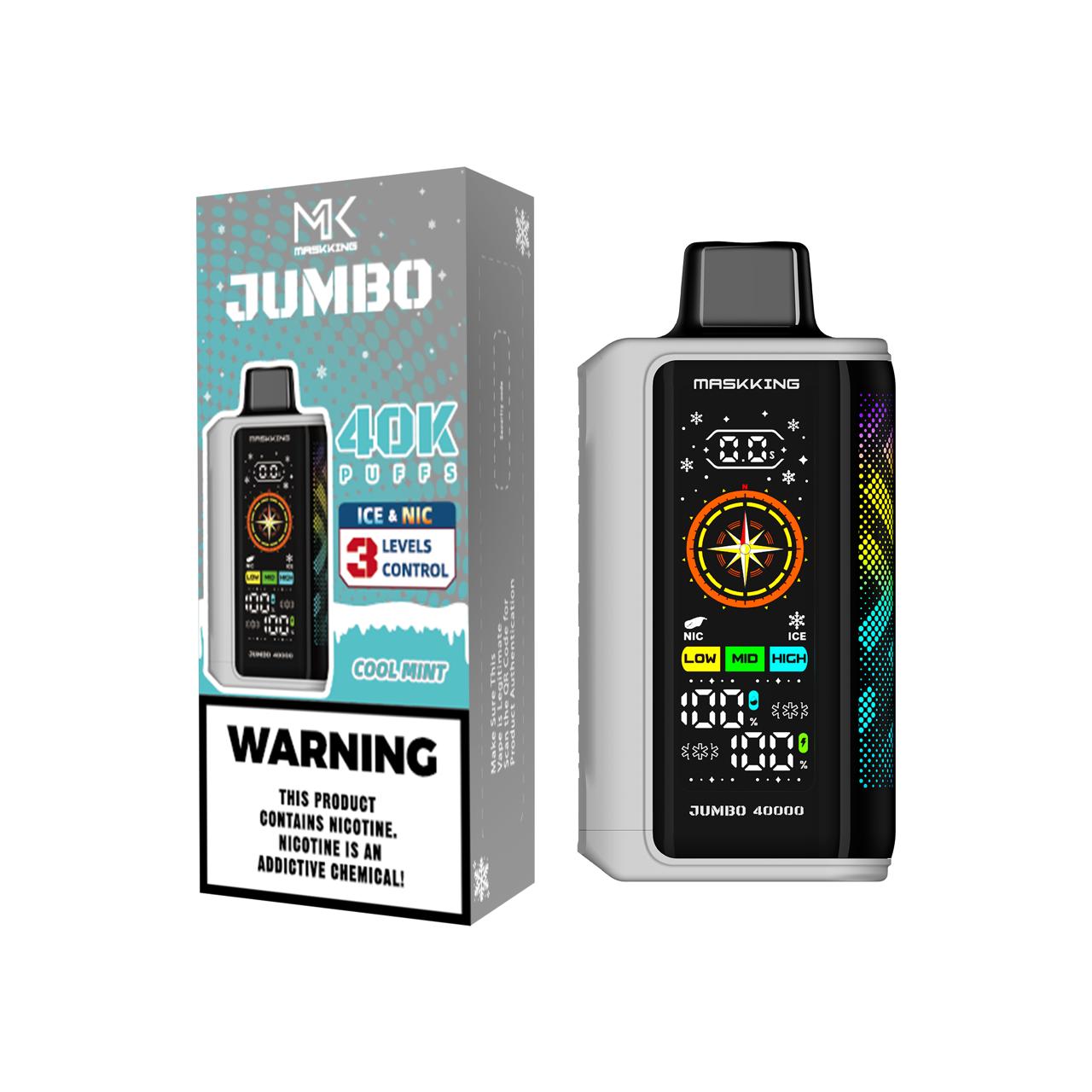Vape Maskking Jumbo 40000 puffs Cool Mint original recargable en México