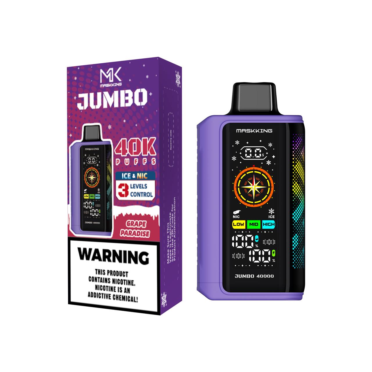 Maskking Jumbo vapeador 40000 caladas sabor Grape Paradise original México