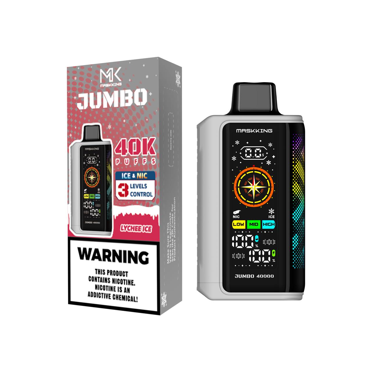 Vapeador Maskking Jumbo sabor Lychee Ice 40000 caladas envío express México