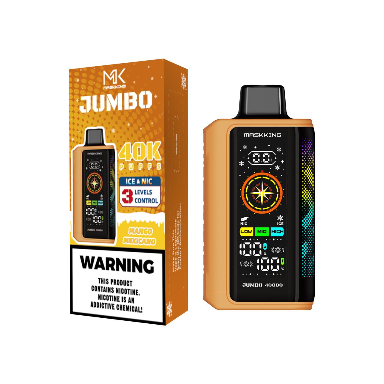 Maskking Jumbo vape 40000 puffs Mango Mexicano original recargable