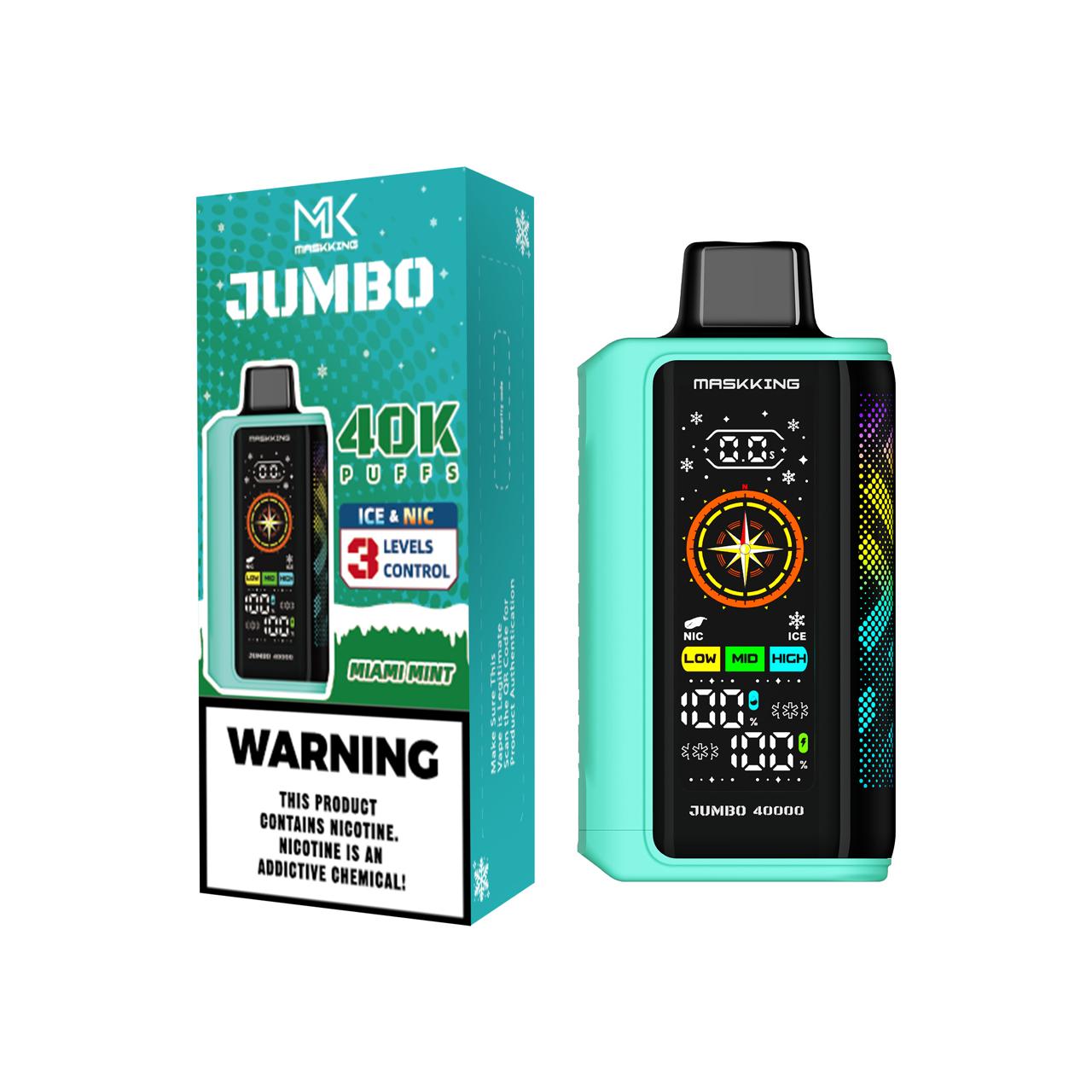 Vapeador Maskking Jumbo 40000 caladas Miami Mint envío rápido México