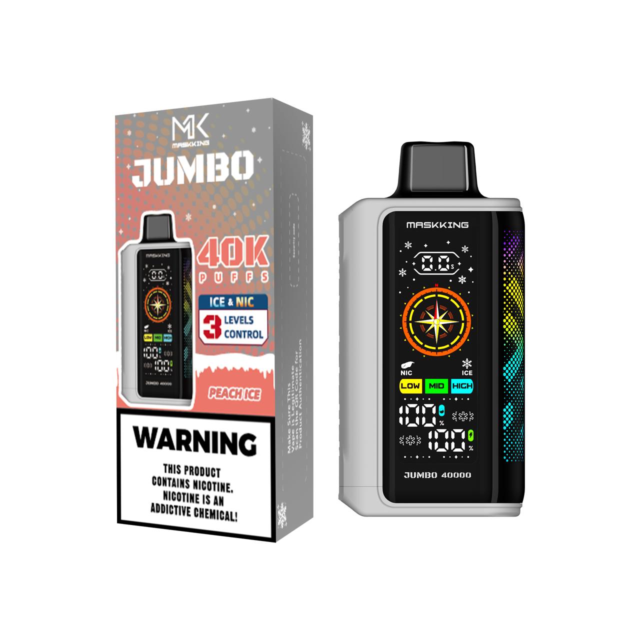 Vapeador Maskking Jumbo 40000 caladas Peach Ice original con envío México