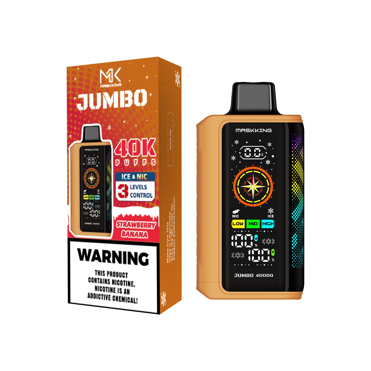 Vape Maskking Jumbo 40000 puffs Strawberry Banana original recargable México