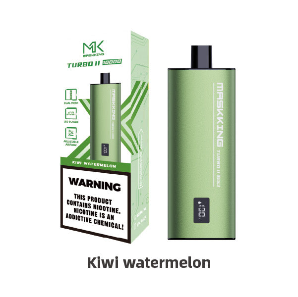 Vapeador Maskking Turbo II 10000 caladas recargable y original México Kiwi Watermelon