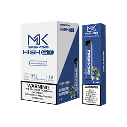 Maskking GT 10 Pack Blueberry Raspberry vape desechable original MK, sabor bluerazz, envío rápido.